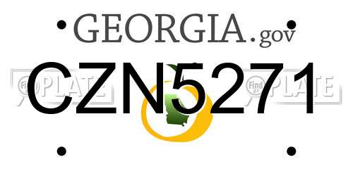 CZN5271 Georgia License Plate