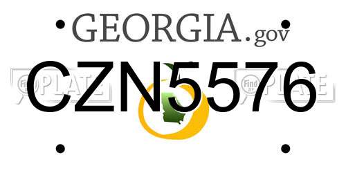 CZN5576 Georgia License Plate
