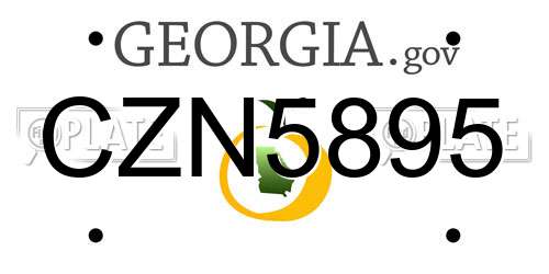 CZN5895 Georgia License Plate