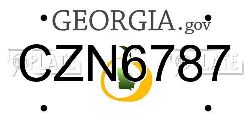 CZN6787 Georgia License Plate