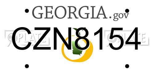 CZN8154 Georgia License Plate