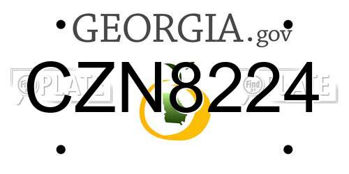 CZN8224 Georgia License Plate