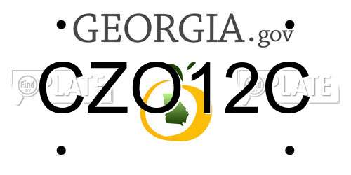 CZO12C Georgia License Plate
