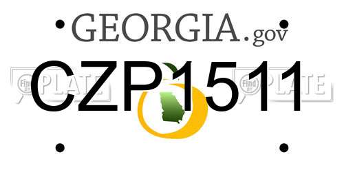 CZP1511 Georgia License Plate