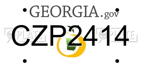 CZP2414 Georgia License Plate