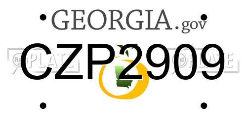 CZP2909 Georgia License Plate
