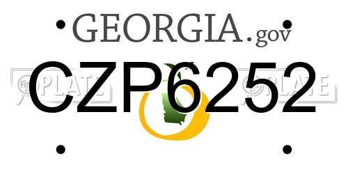 CZP6252 Georgia License Plate