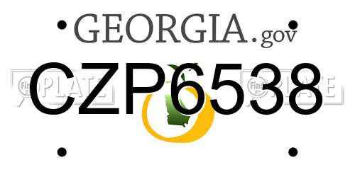 CZP6538 Georgia License Plate