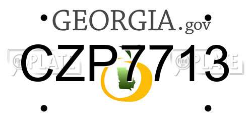 CZP7713 Georgia License Plate