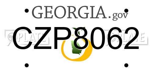 CZP8062 Georgia License Plate