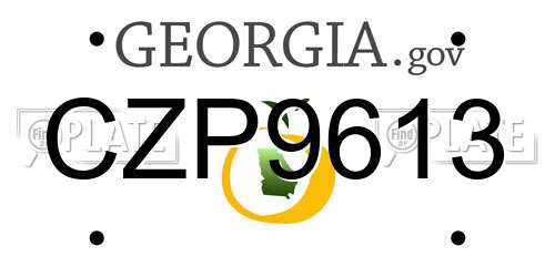 CZP9613 Georgia License Plate