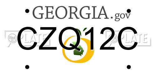 CZQ12C Georgia License Plate
