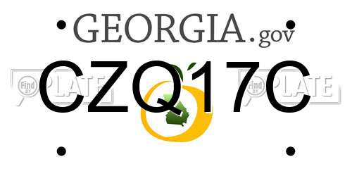 CZQ17C Georgia License Plate
