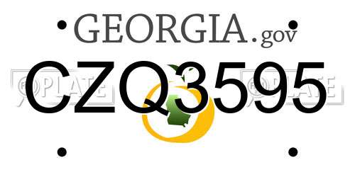 CZQ3595 Georgia License Plate