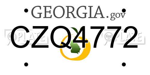 CZQ4772 Georgia License Plate