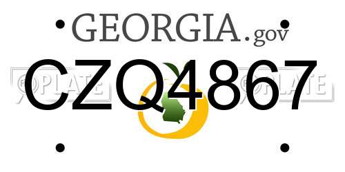 CZQ4867 Georgia License Plate