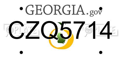 CZQ5714 Georgia License Plate