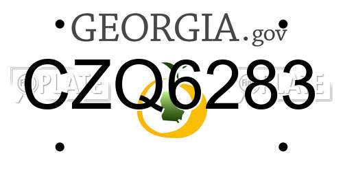 CZQ6283 Georgia License Plate