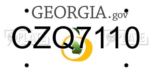 CZQ7110 Georgia License Plate