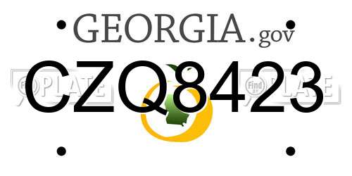 CZQ8423 Georgia License Plate