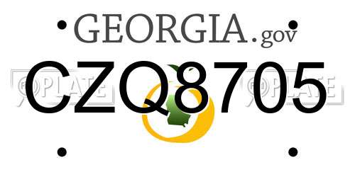 CZQ8705 Georgia License Plate