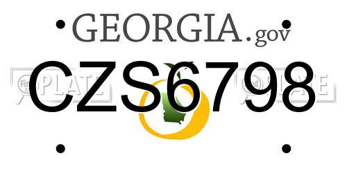 CZS6798 Georgia License Plate