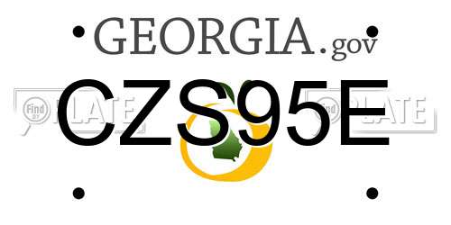 CZS95E Georgia License Plate