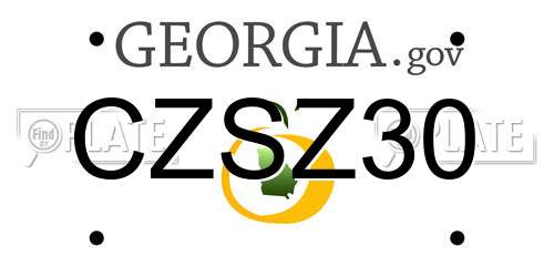 CZSZ30 Georgia License Plate