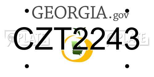 CZT2243 Georgia License Plate
