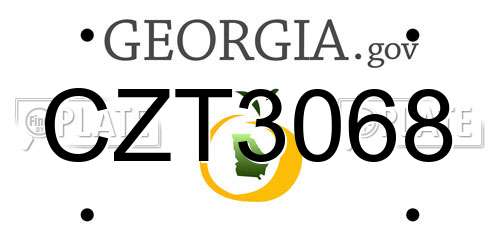 CZT3068 Georgia License Plate