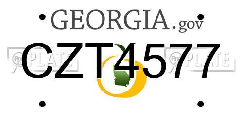 CZT4577 Georgia License Plate