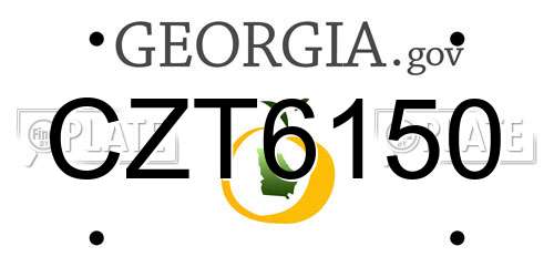 CZT6150 Georgia License Plate