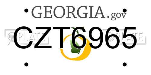 CZT6965 Georgia License Plate