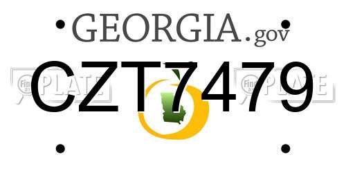 CZT7479 Georgia License Plate