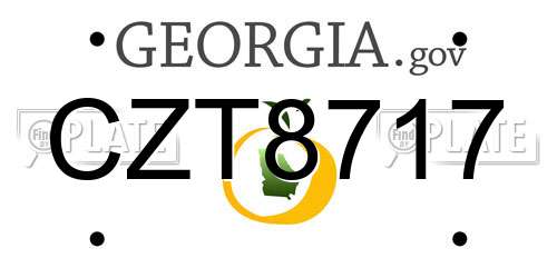 CZT8717 Georgia License Plate