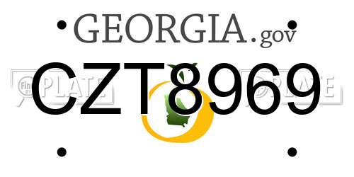 CZT8969 Georgia License Plate