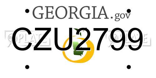 CZU2799 Georgia License Plate