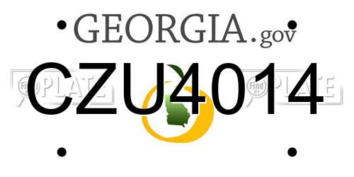 CZU4014 Georgia License Plate