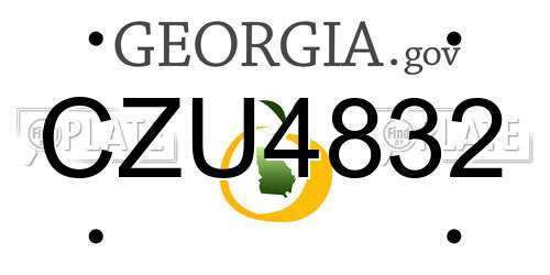 CZU4832 Georgia License Plate