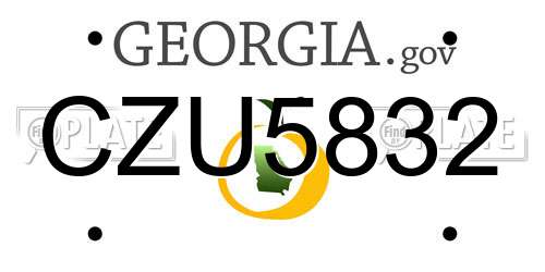 CZU5832 Georgia License Plate