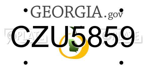 CZU5859 Georgia License Plate