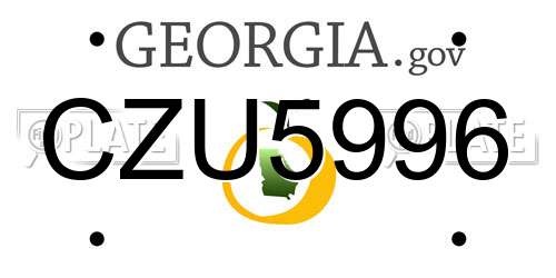 CZU5996 Georgia License Plate