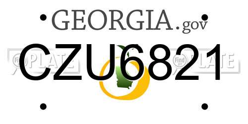 CZU6821 Georgia License Plate