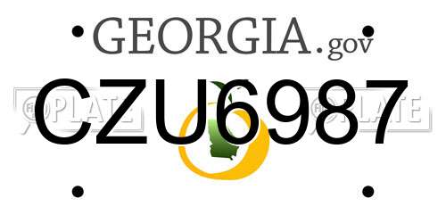 CZU6987 Georgia License Plate