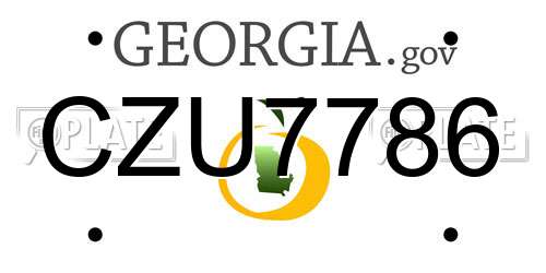 CZU7786 Georgia License Plate