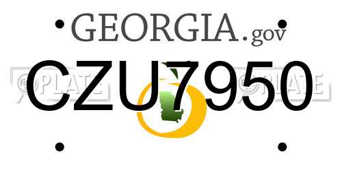 CZU7950 Georgia License Plate