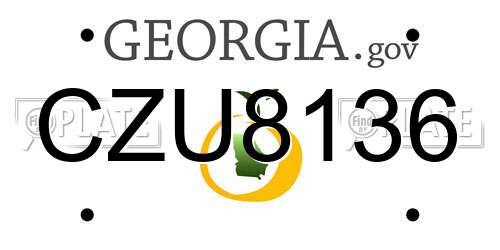 CZU8136 Georgia License Plate