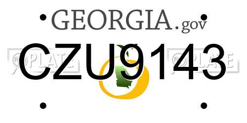 CZU9143 Georgia License Plate