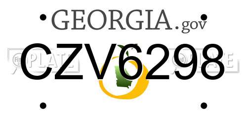 CZV6298 Georgia License Plate