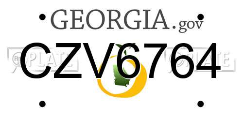 CZV6764 Georgia License Plate